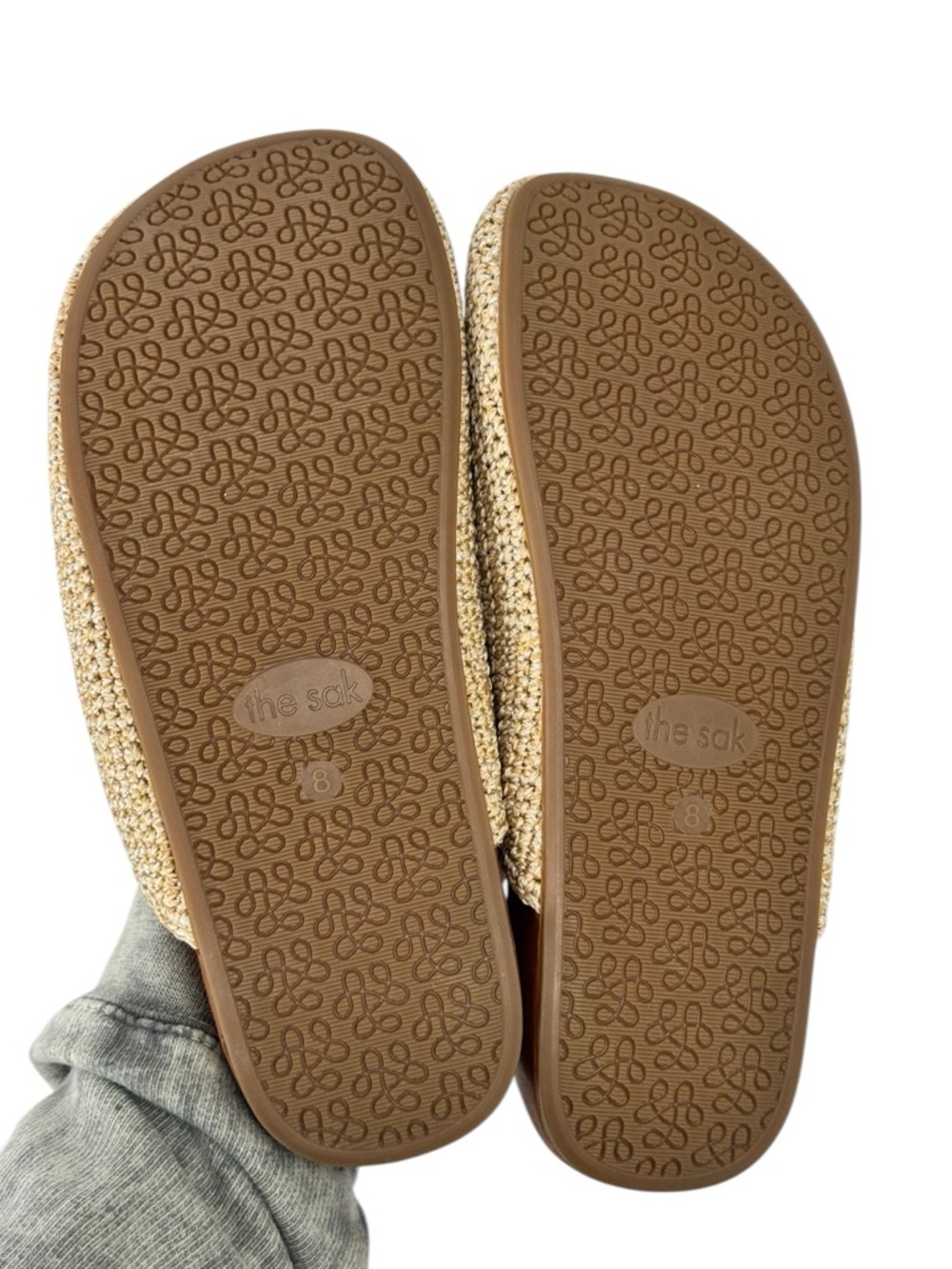 The Sak Bolinas Clog Sz 8 Bamboo Static Slip On Comfort Boho Woven New - Picture 8 of 13